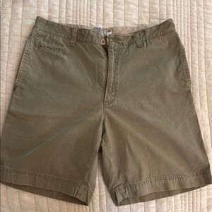 The Territory Ahead Green Flat Front Casual Shorts